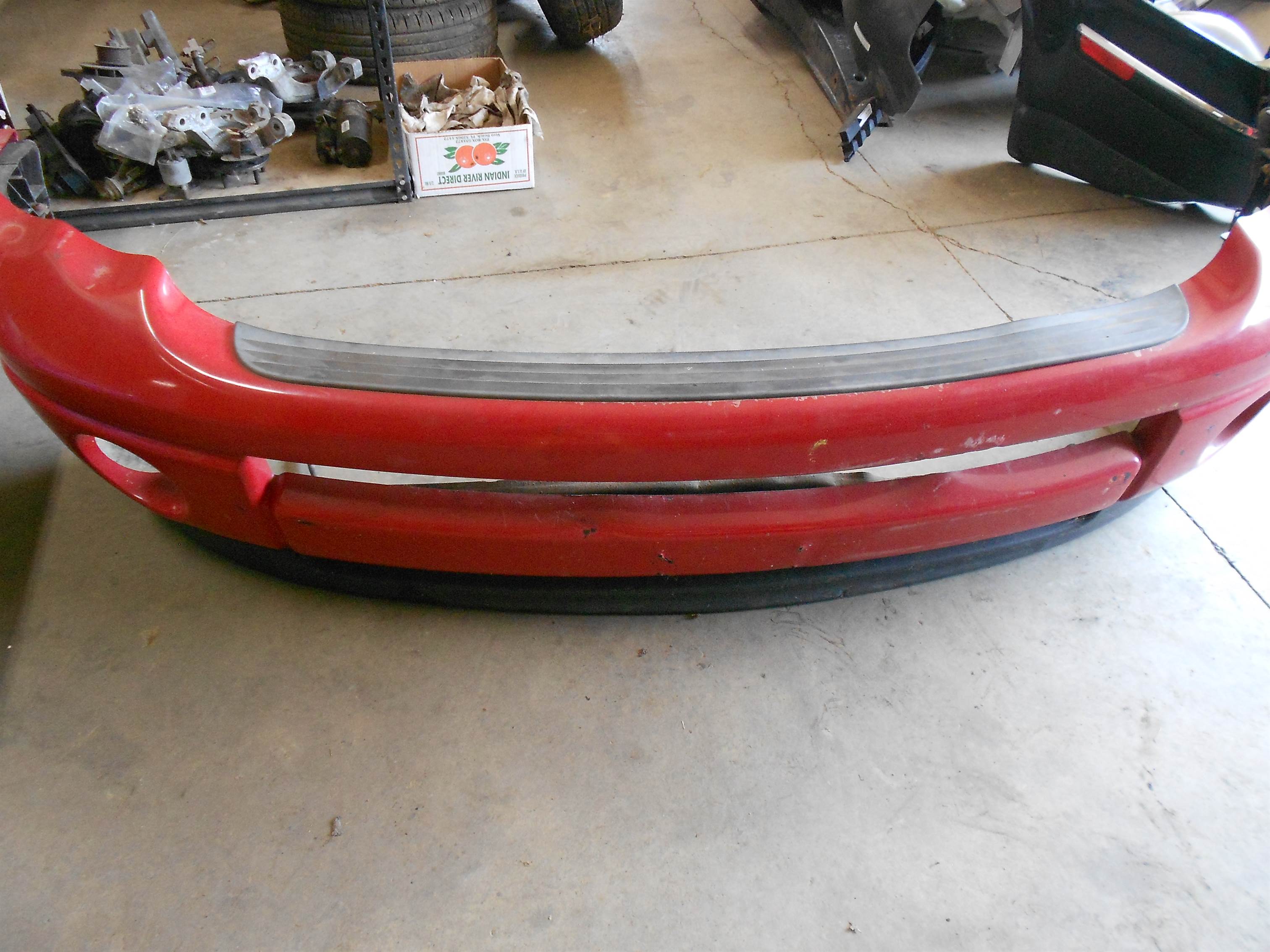 Used Front Bumper With Valance Bar Fits 02-05 DODGE 1500 PICKUP Red Paint Code PR4 for sale small view front thumbnail