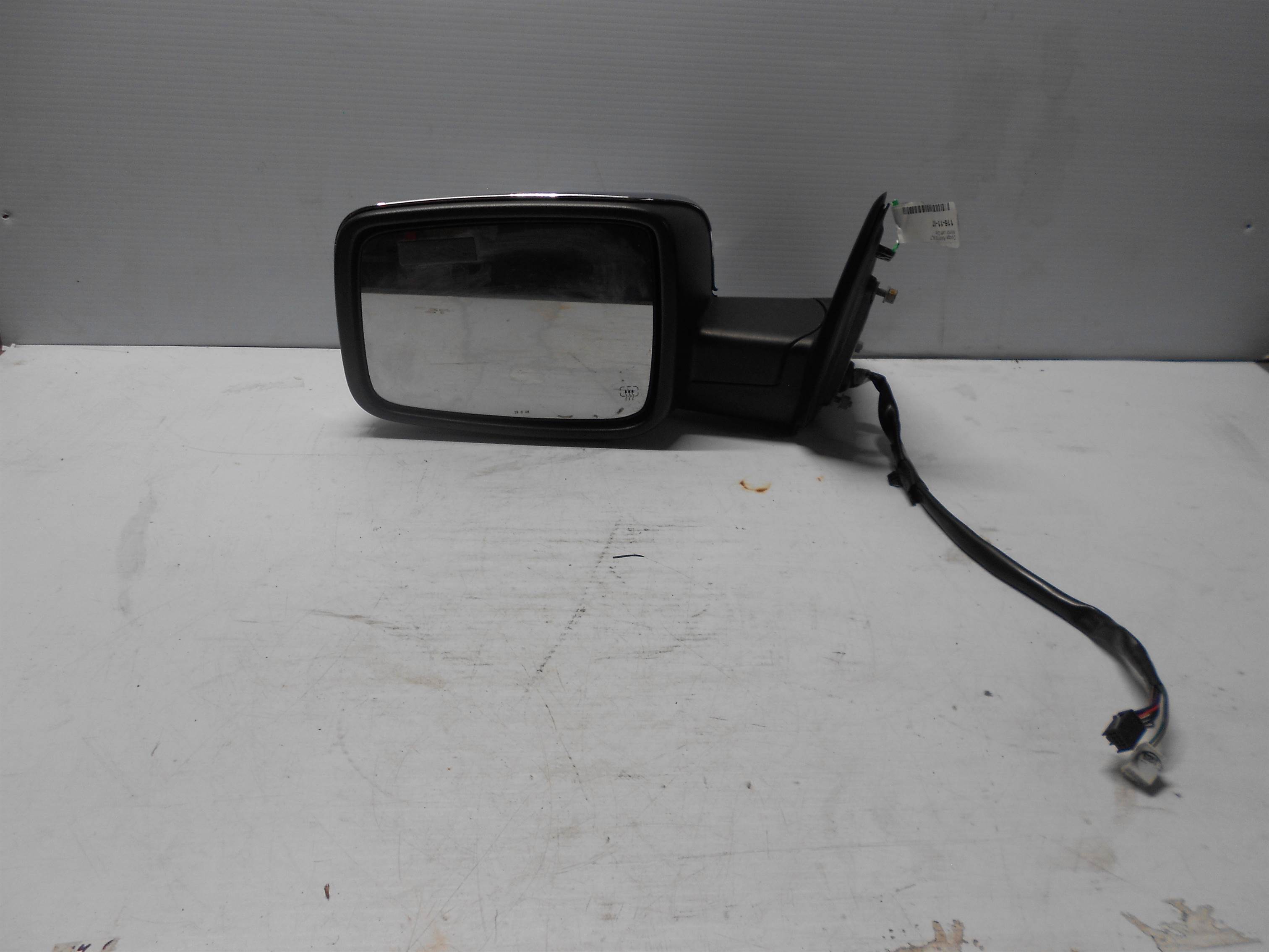 Used 09 10 11 12 DODGE RAM driver/left side door mirror w/ signal heated chrome OEM for sale small view front thumbnail