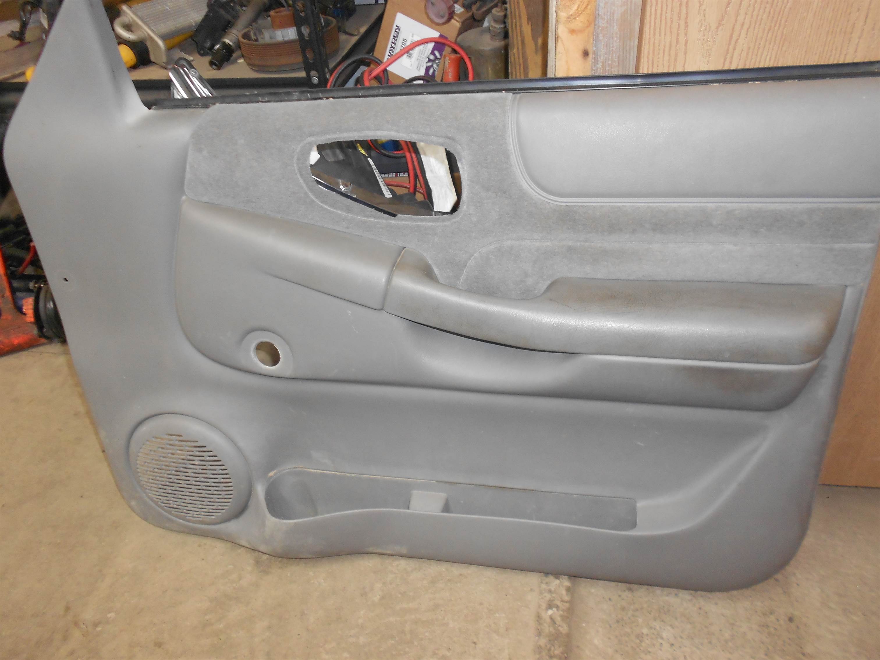 Used 98-04 Chevy Blazer Jimmy GMC Sonoma Trim Panel FRONT RIGHT PASSENGER SIDE GRAY for sale small view front thumbnail