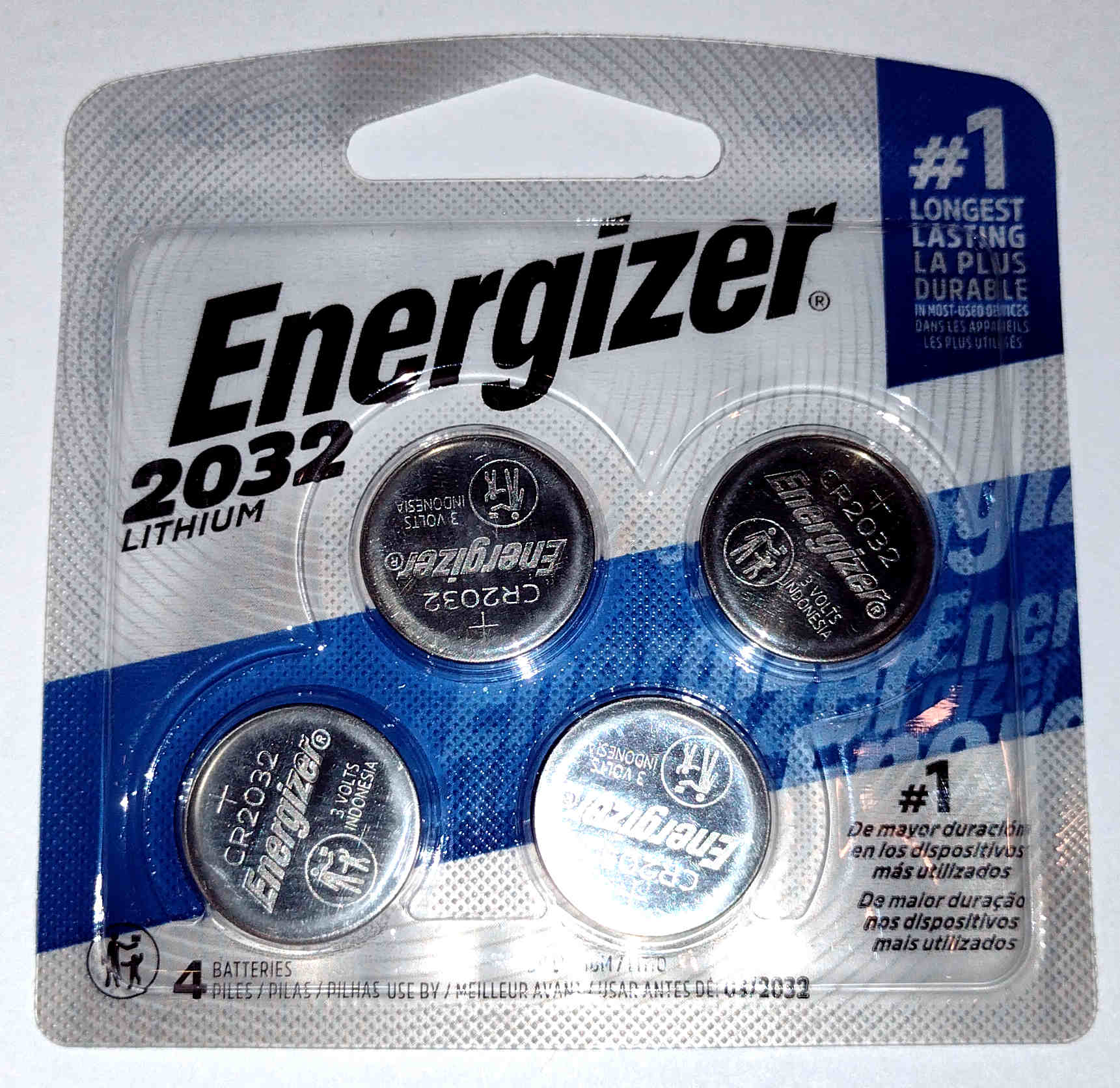 Used Energizer CR2032 3V Lithium Coin Cell Batteries - 4 Count for sale small view front thumbnail