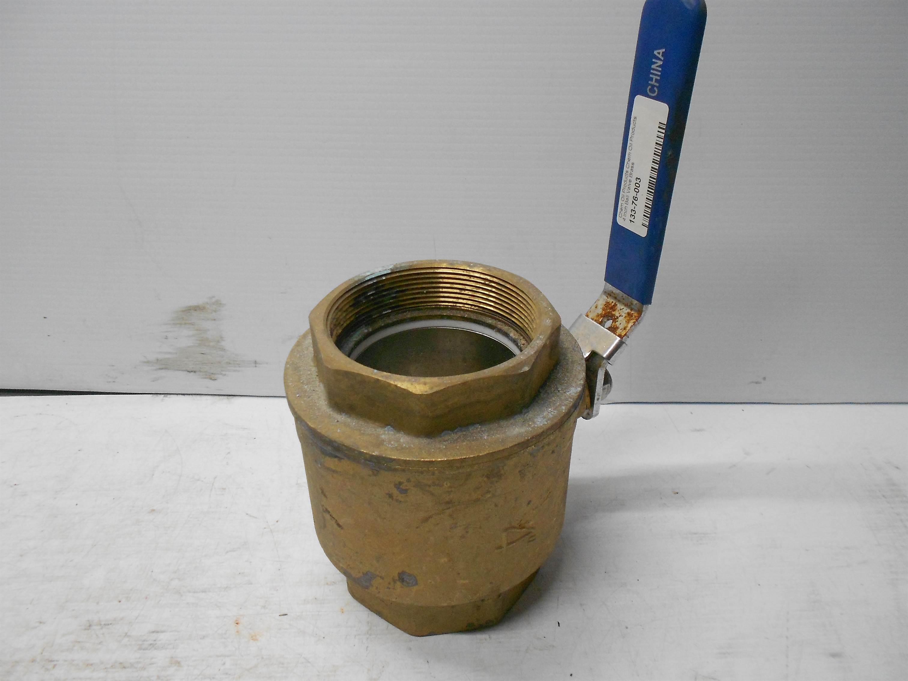 Used 3000B12 Chem Oil Brass Ball Valve - 600 WOG 4" 150 Wsp for sale small view front thumbnail