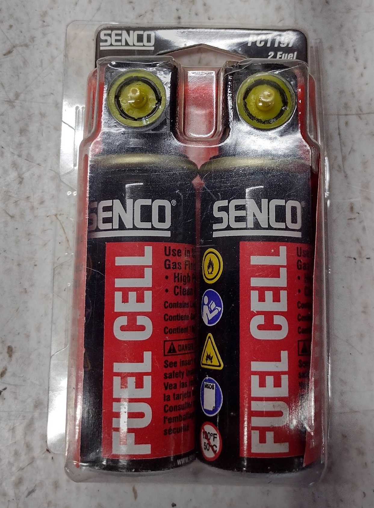 Used 2 PACK Senco Fuel Cell Nail Guns Nailers NEW Sealed 741474062674 PC1197 for sale small view front thumbnail