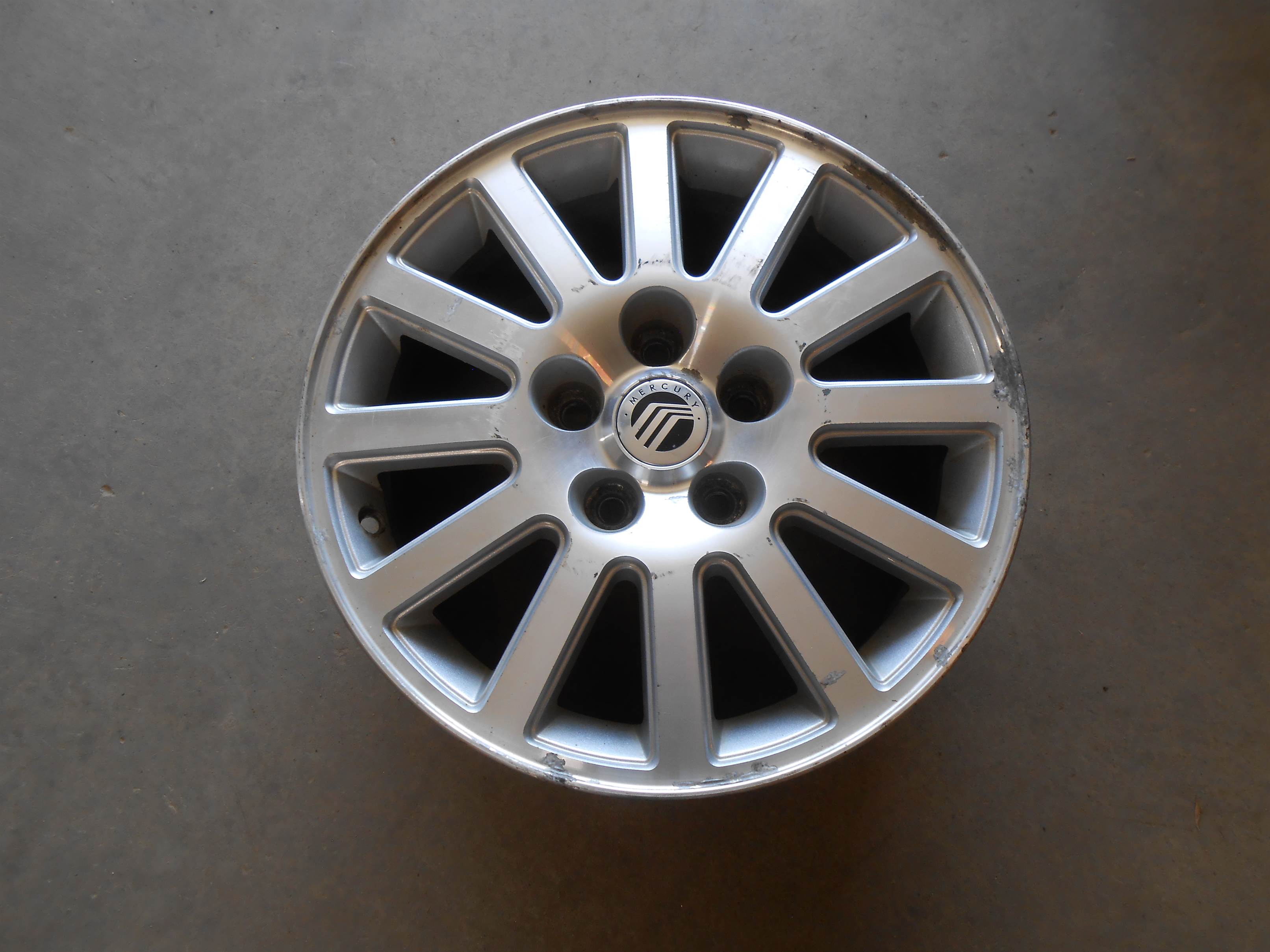 Used 2008-2011 Mercury Mariner 16x7 Aluminum TPMS 12 Spoke Wheel Rim for sale small view front thumbnail