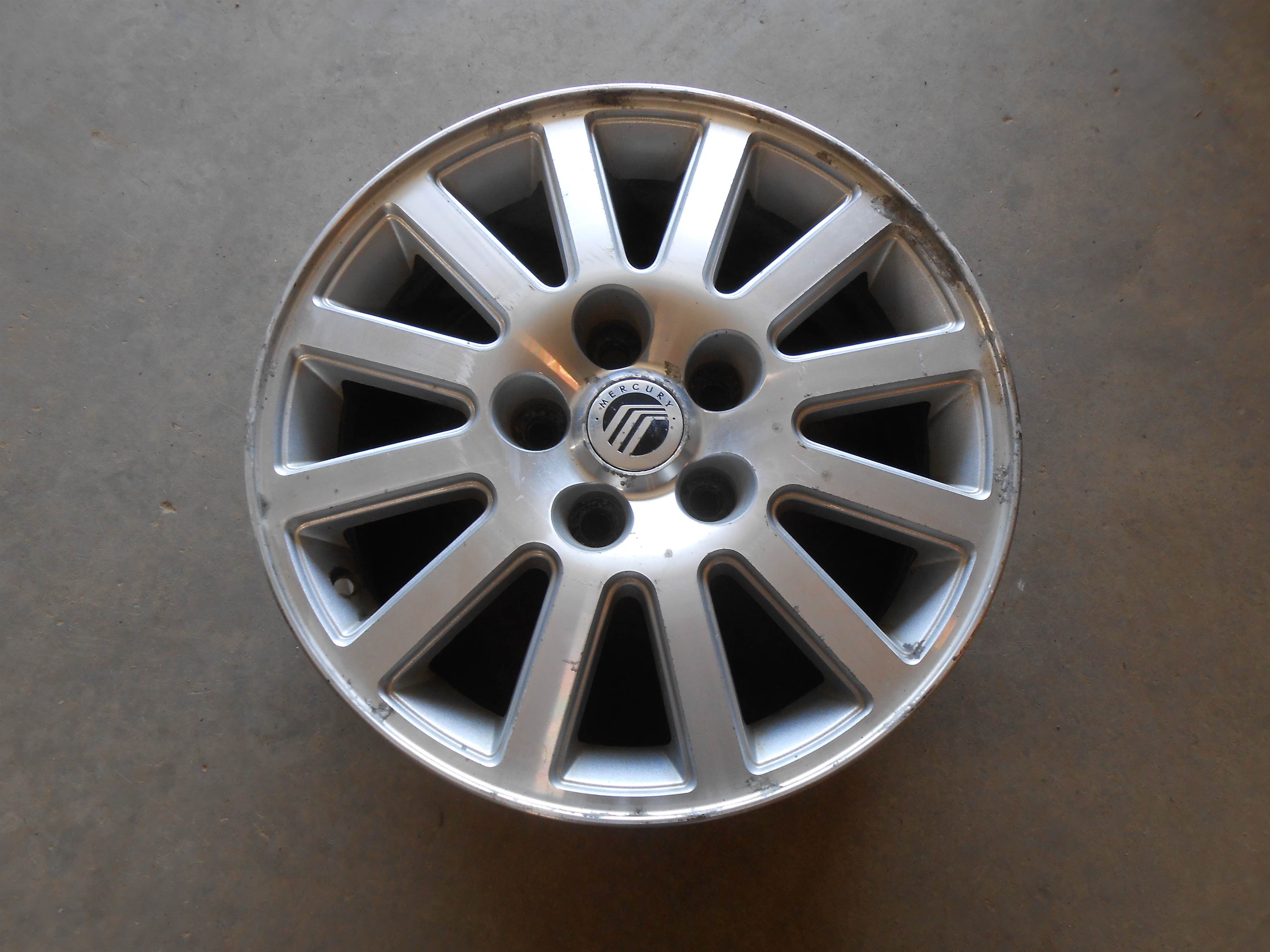 Used 2008-2011 Mercury Mariner 16x7 Aluminum TPMS 12 Spoke Wheel Rim for sale small view front thumbnail