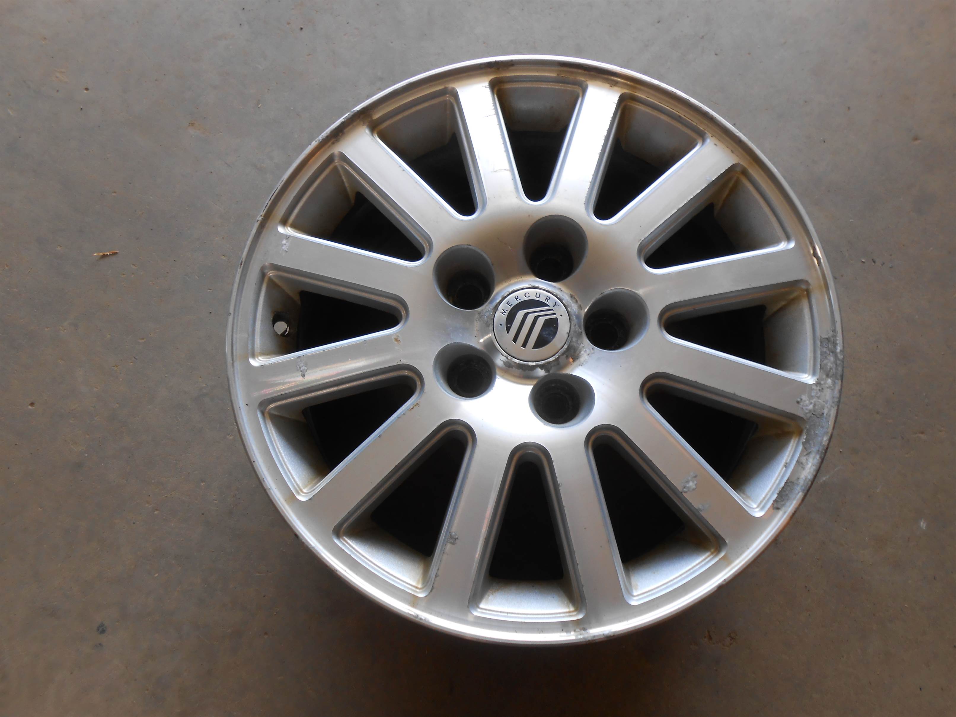 Used 2008-2011 Mercury Mariner 16x7 Aluminum TPMS 12 Spoke Wheel Rim for sale small view front thumbnail