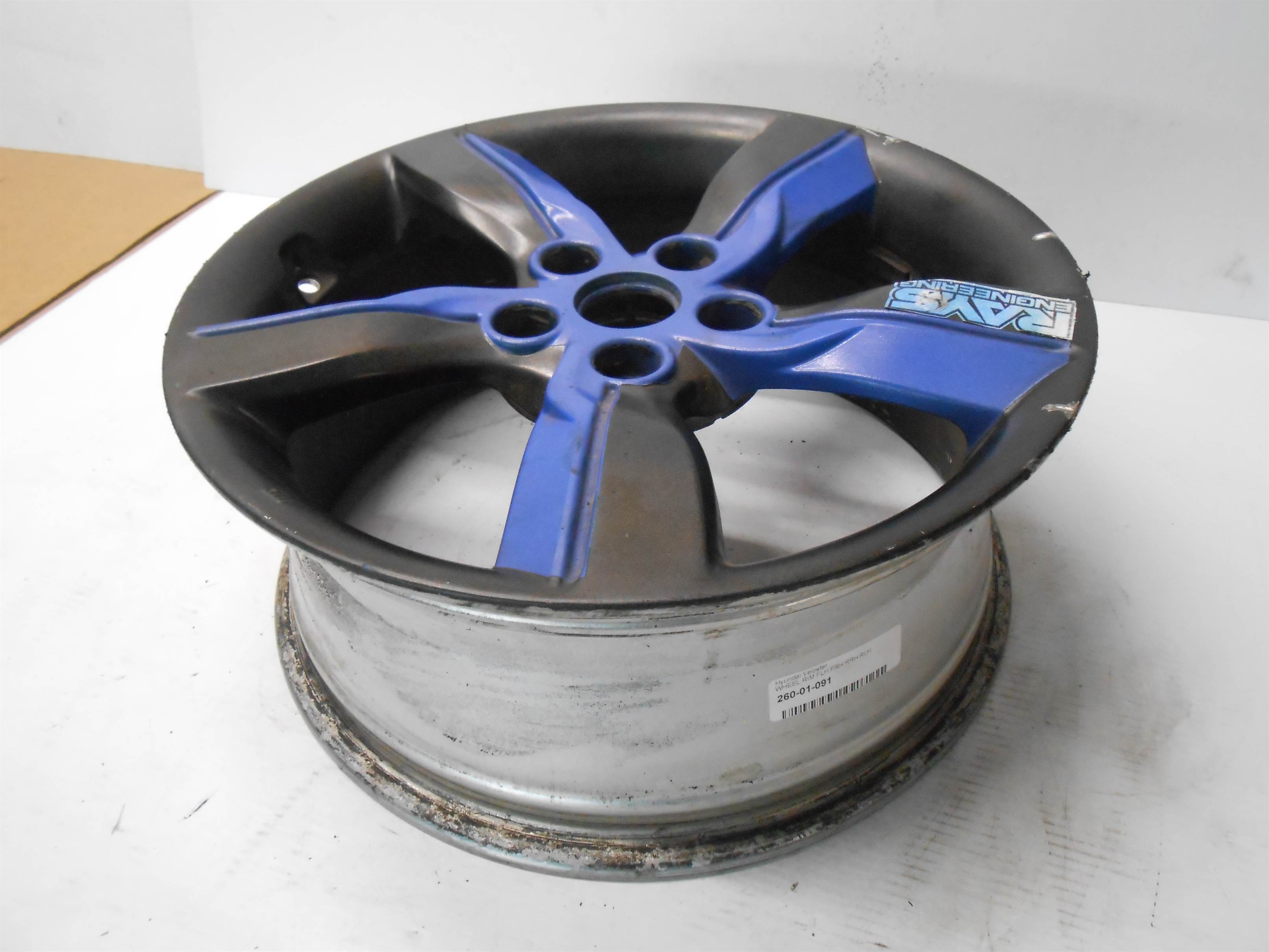 Used 2012 2013 2014 2015 Hyundai Veloster Wheel Rim 17x7 Painted Blue Black for sale small view front thumbnail