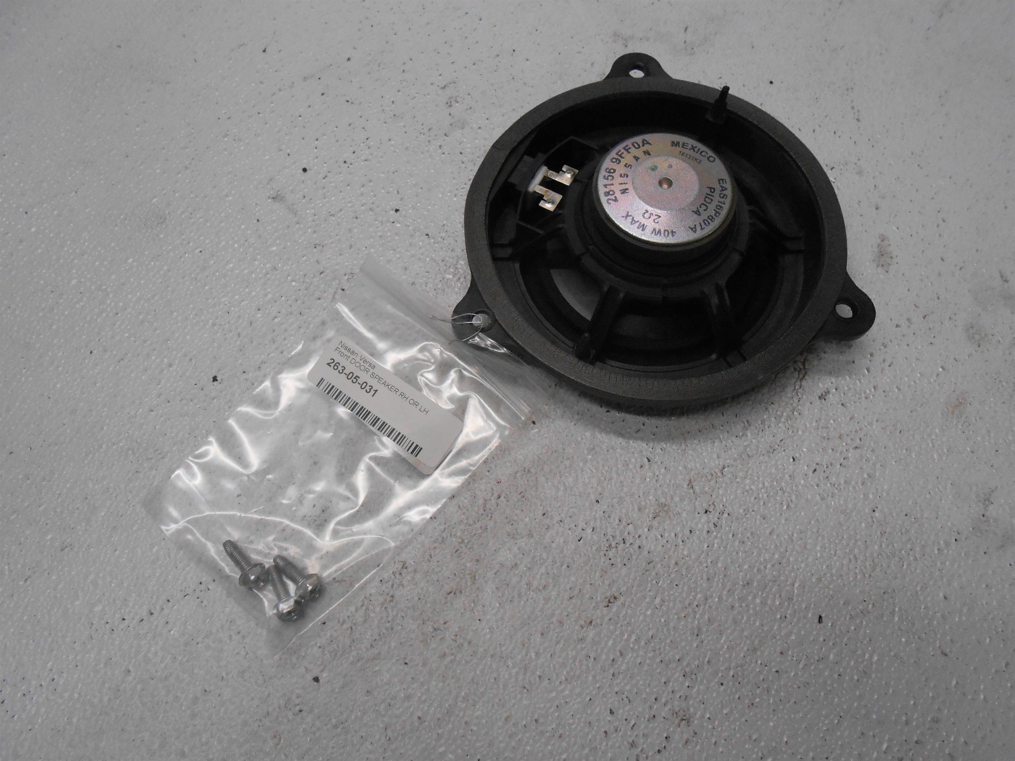 Used 2016 Nissan Versa Front Left Driver Door Speaker With Bolts for sale small view front thumbnail