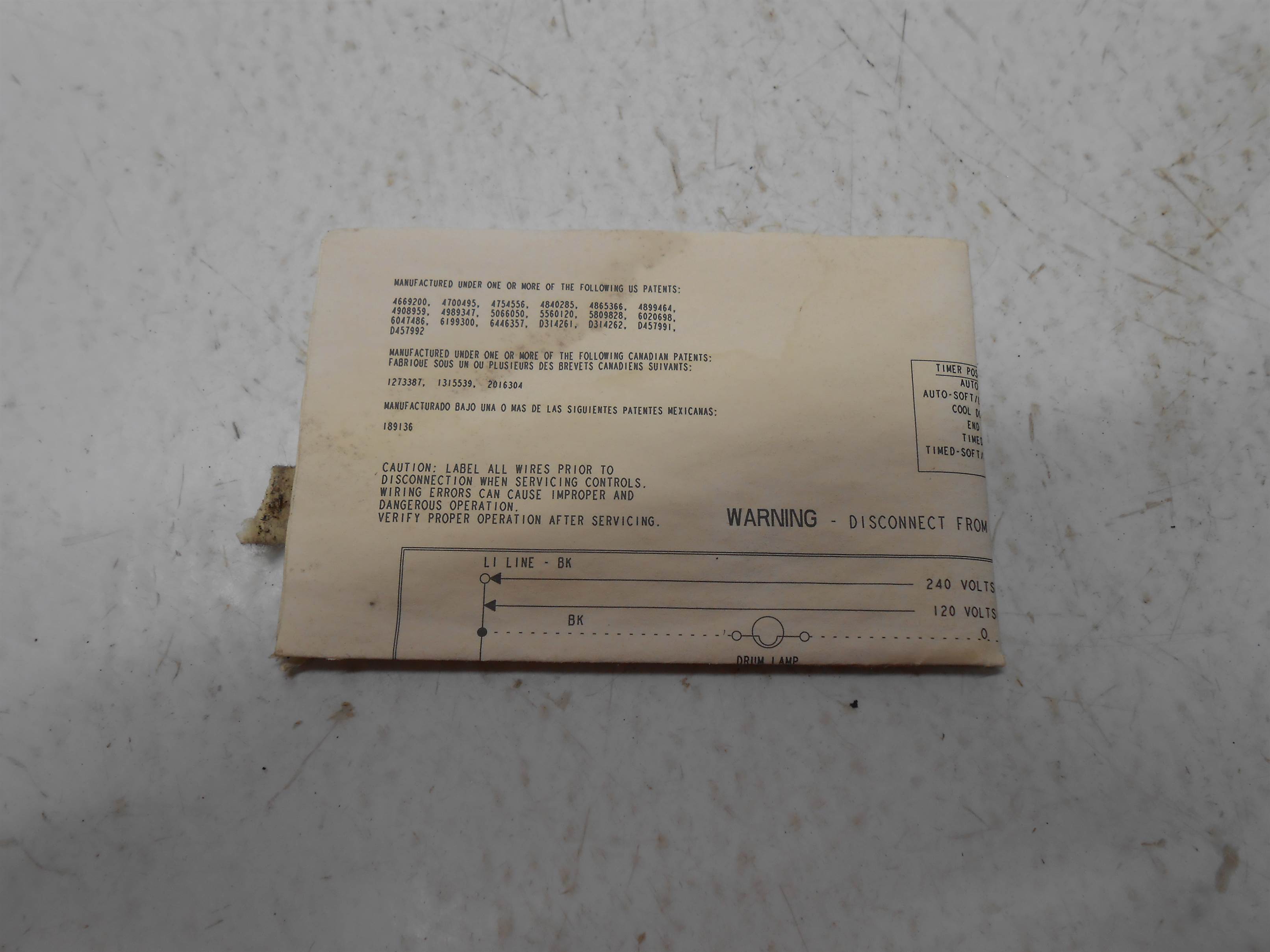 Used Maytag Dryer MEDC200XW0 Instructions for sale small view front thumbnail
