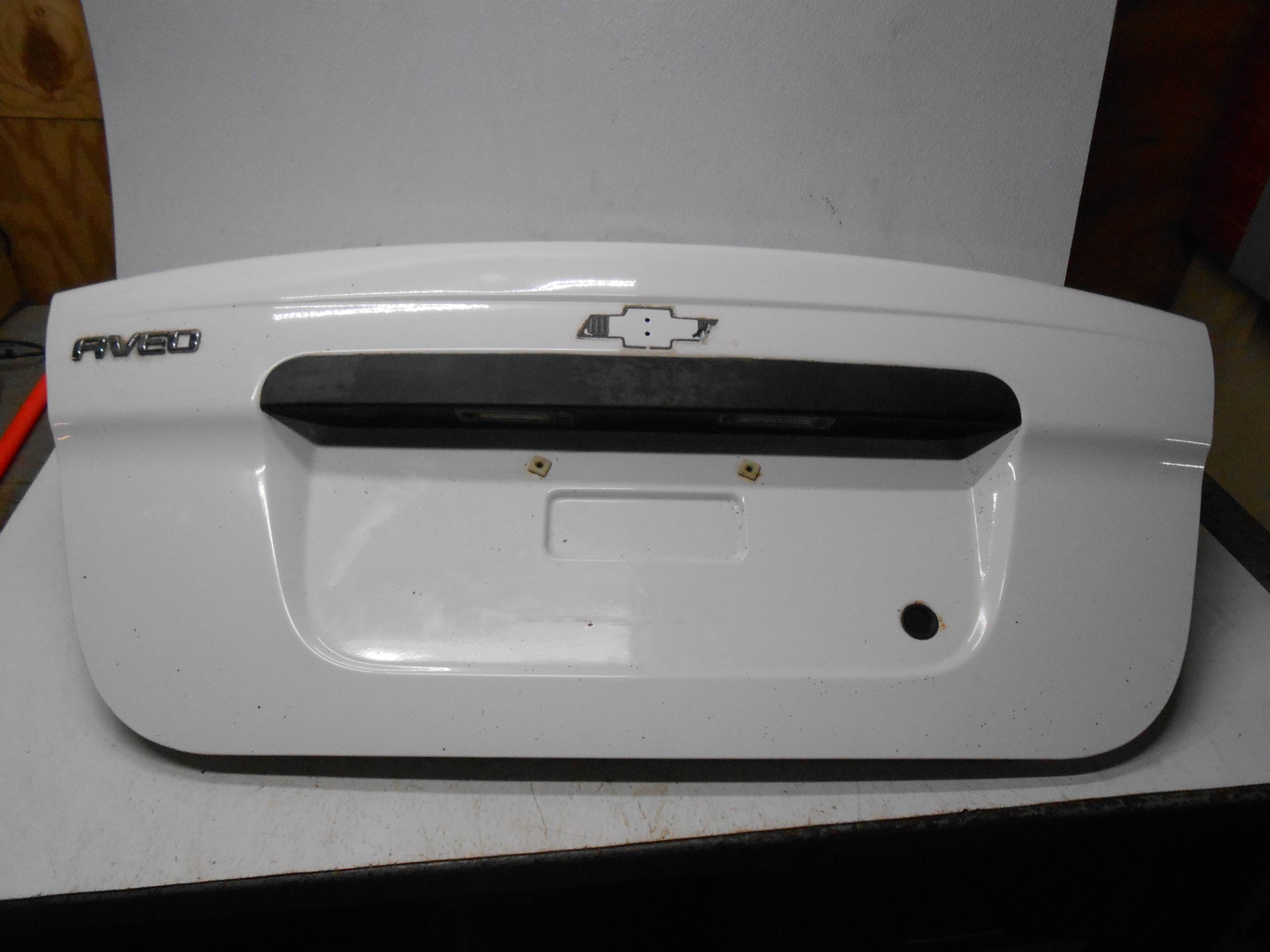 Used 2004 2005 2006 Chevrolet Aveo Trunk Lid Galaxy White WA-143L WA143L for sale small view front thumbnail