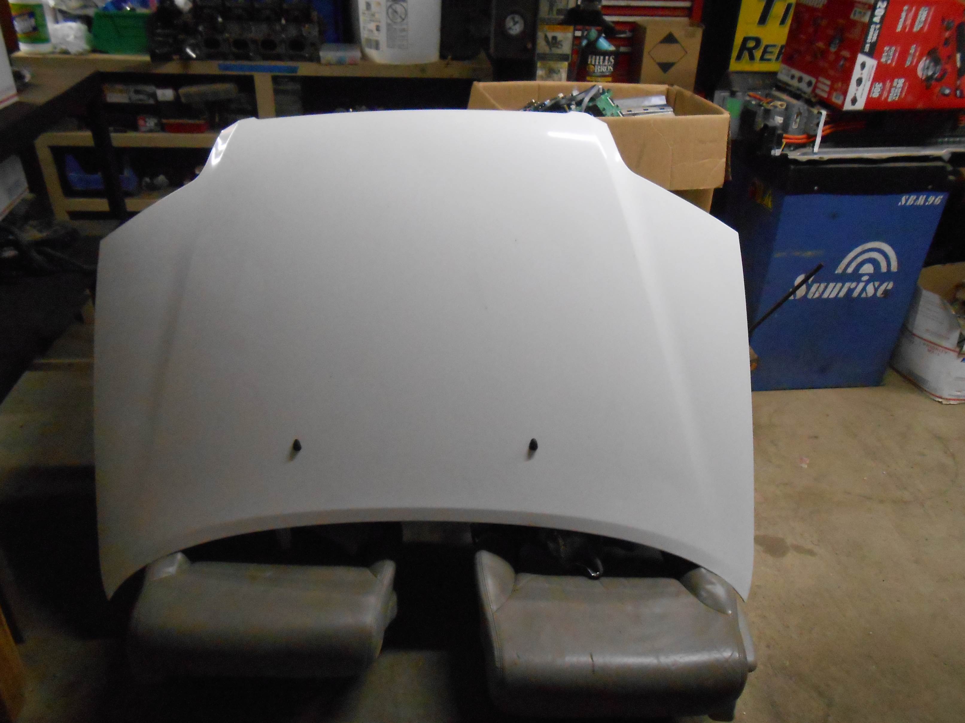 Used 2004 2005 2006 2007 2008 Chevrolet Aveo Hood Galaxy White / WA-143L WA143L for sale small view front thumbnail