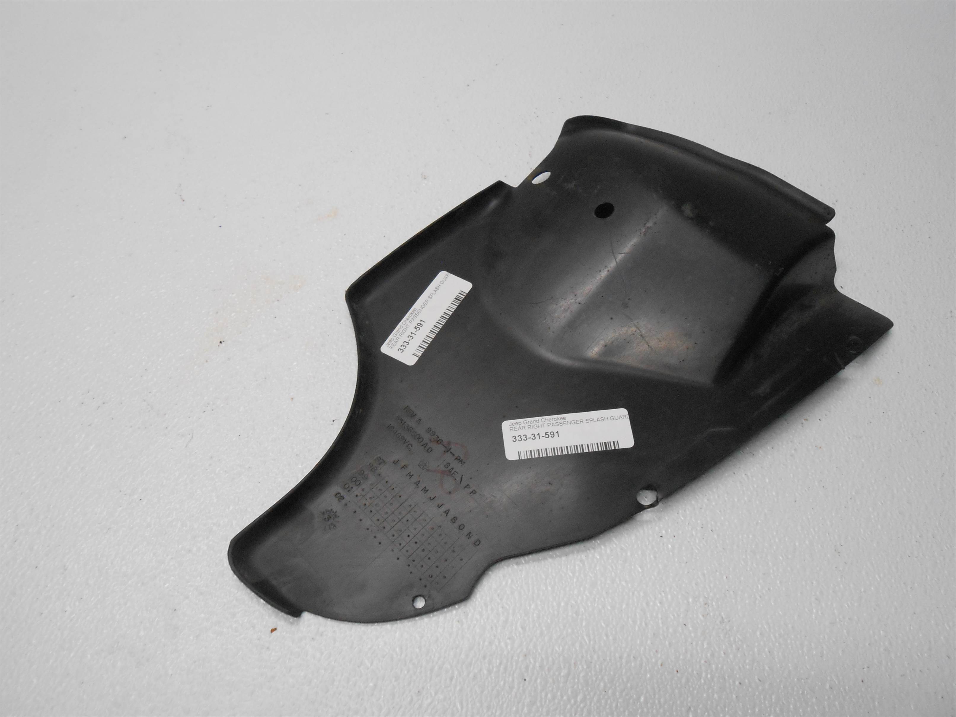 Used 2004 Jeep Grand Cherokee Rear Right Passenger Wheel Splash Guard Assembly for sale small view front thumbnail