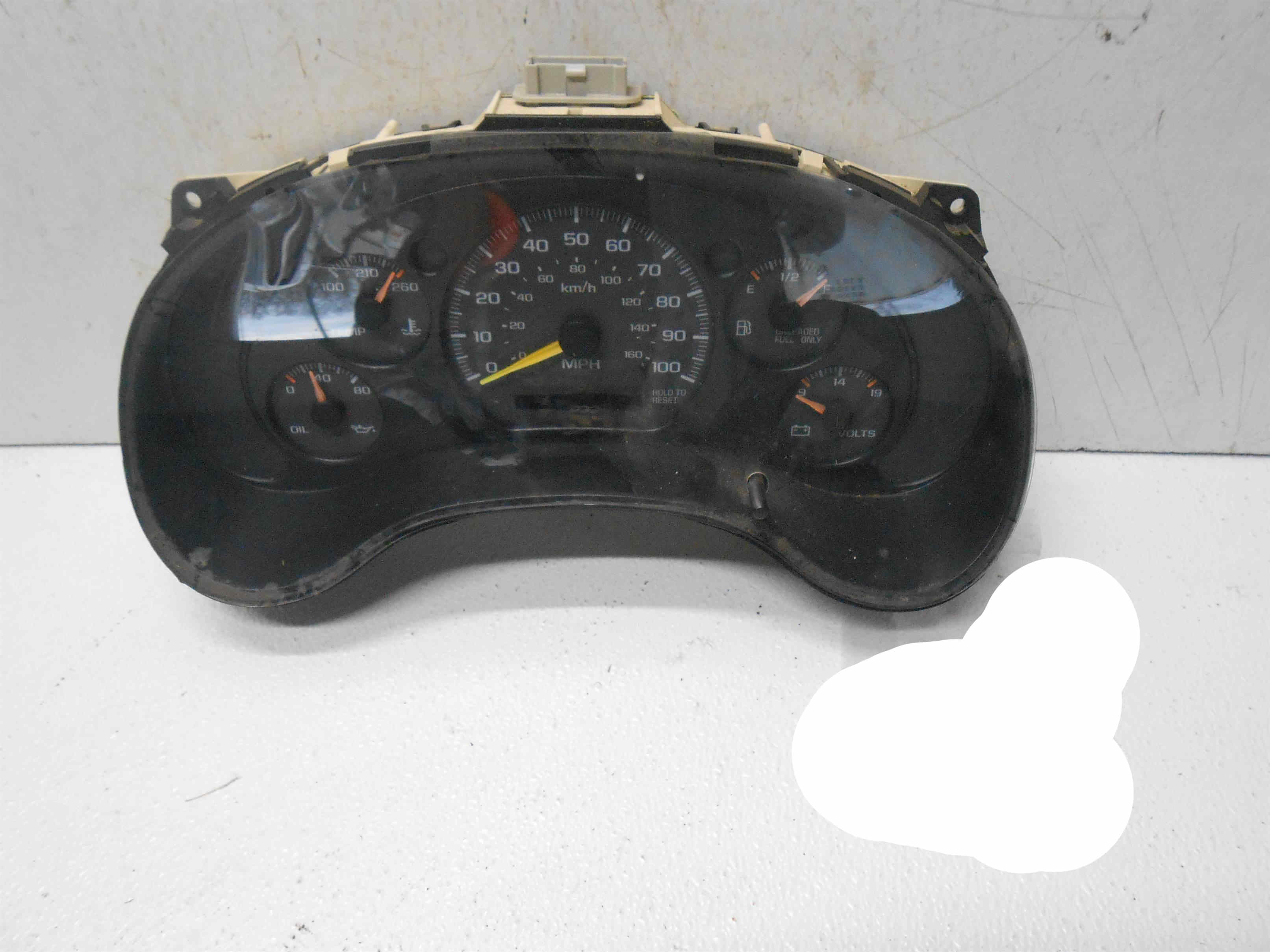 Used 1998 Chevrolet S10 Instrument Speedometer Cluster Manual Transmission No Tach for sale small view front thumbnail