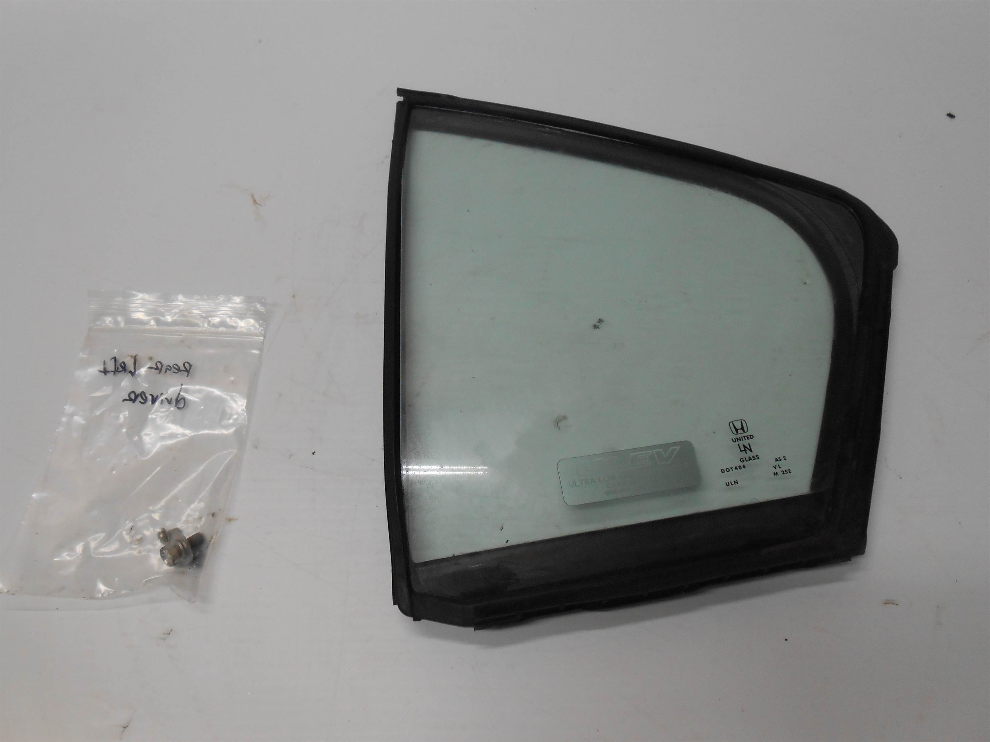 Used 2008 Honda Accord Rear Left LH Driver side Quarter Window Glass for sale small view front thumbnail