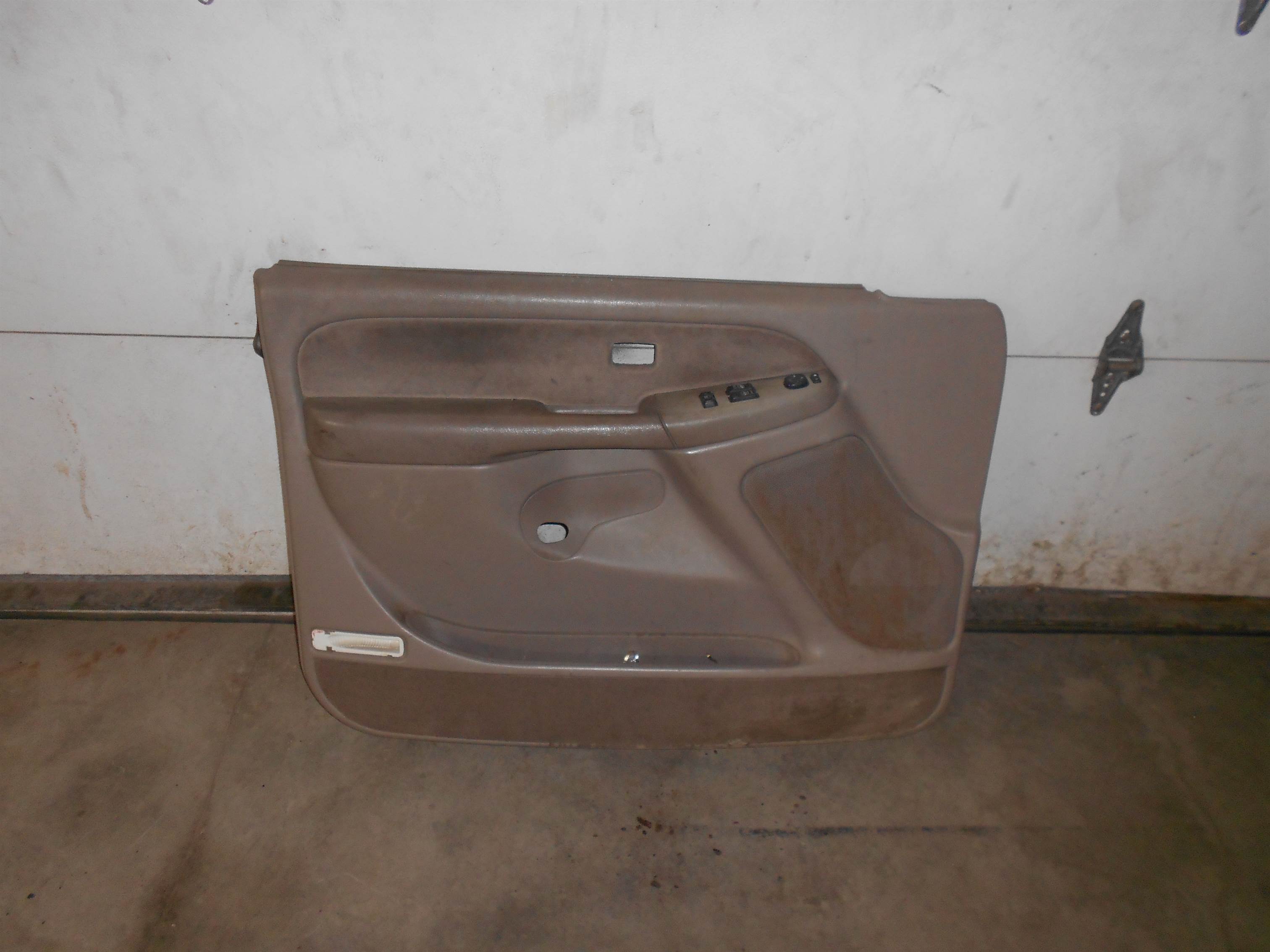 Used 1999-2002 GMC Sierra 2500 LH Left Driver Front Door Interior Trim Panel Tan for sale small view front thumbnail