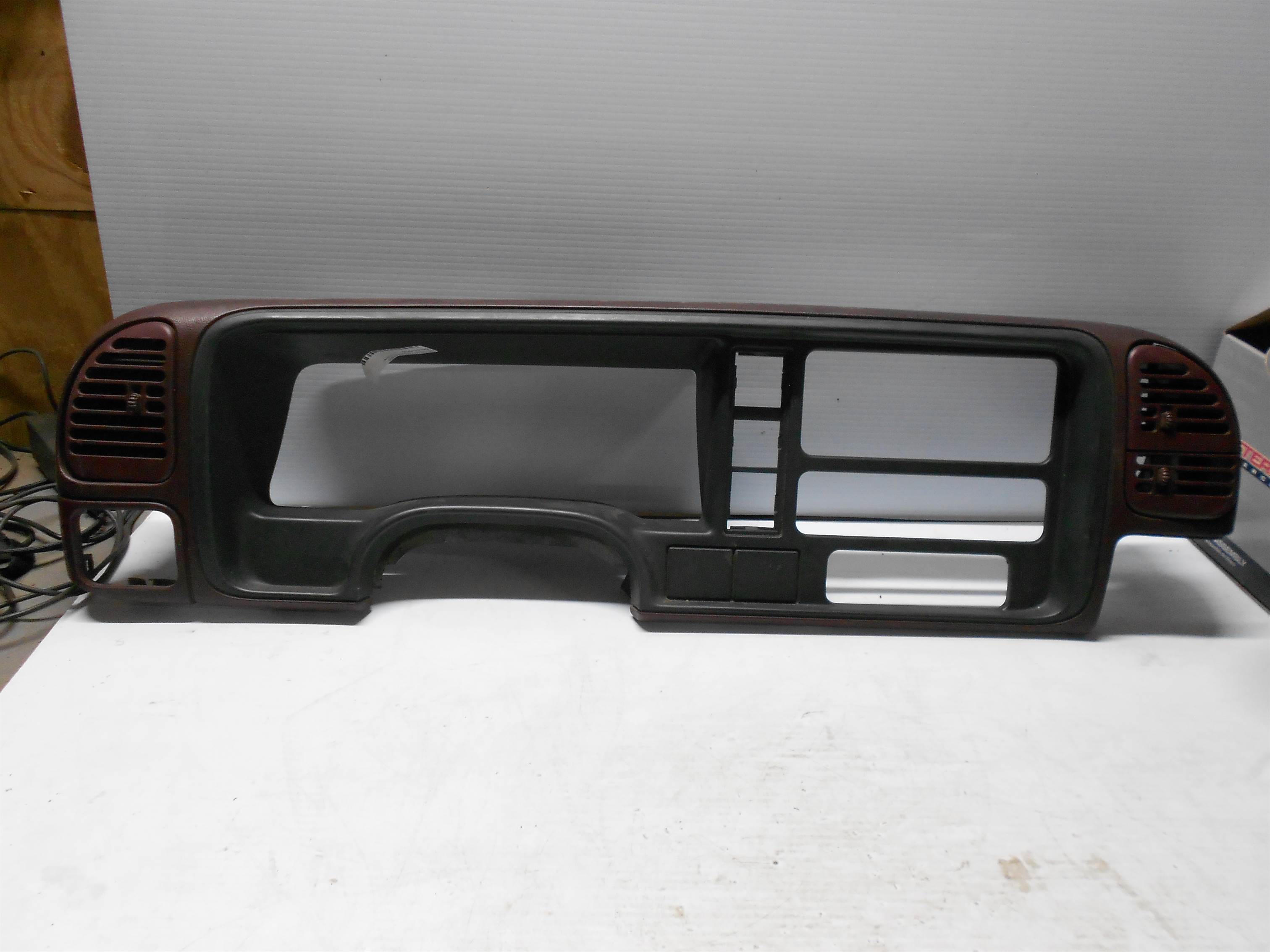 1995-1998 CHEVY SILVERADO GMC SIERRA TRUCK DASH INSTRUMENT GAUGE BEZEL DARK RED for sale small view front thumbnail