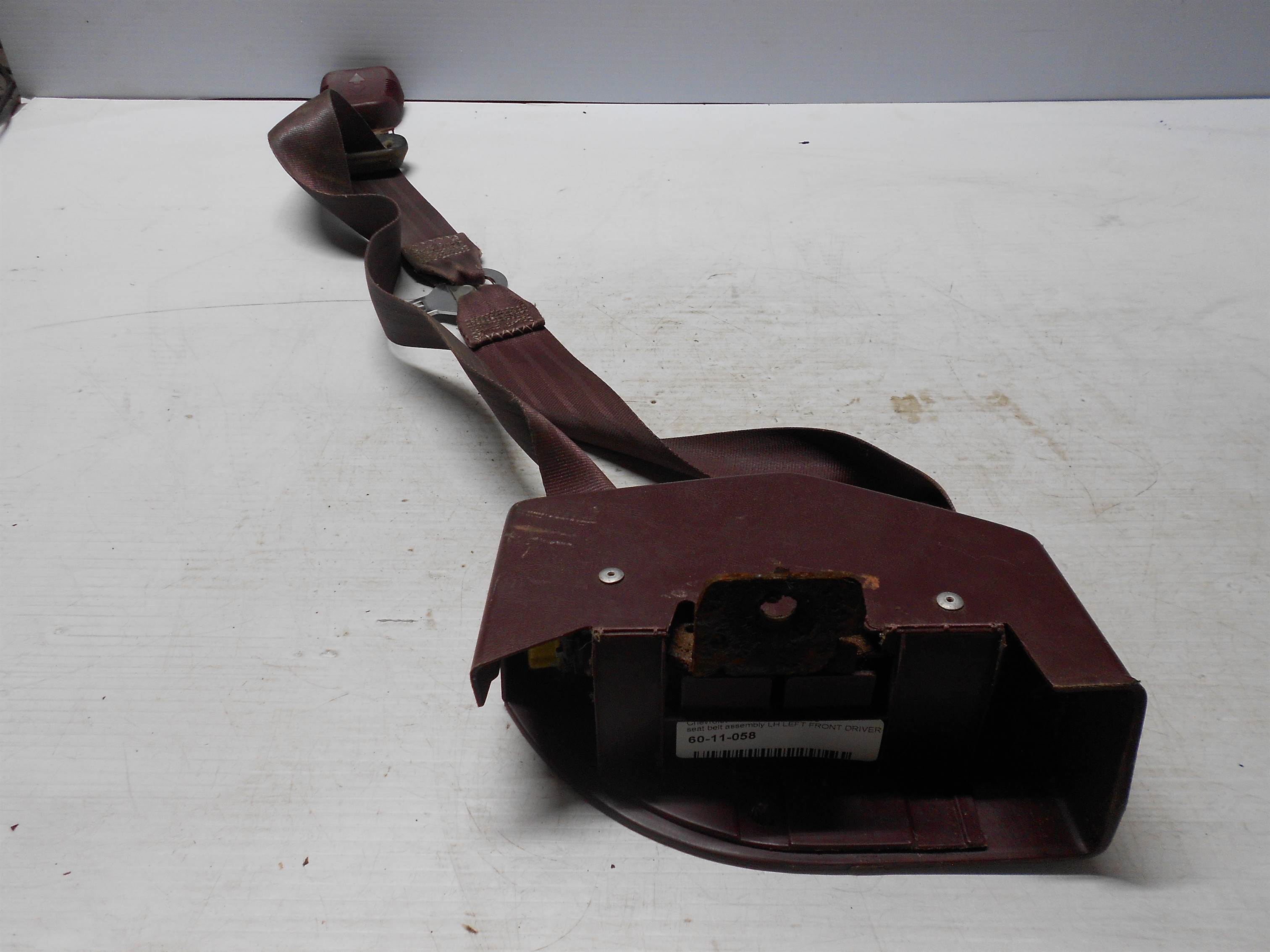 1988-1998 Chevy GMC C/K1500 2500 35 Truck Front Left Seatbelt Retractor RED for sale small view front thumbnail